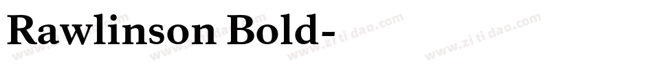 Rawlinson Bold字体转换